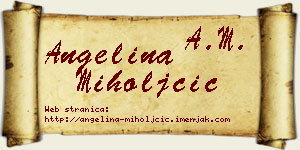 Angelina Miholjčić vizit kartica